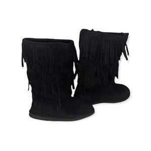 Fringe Black Boots